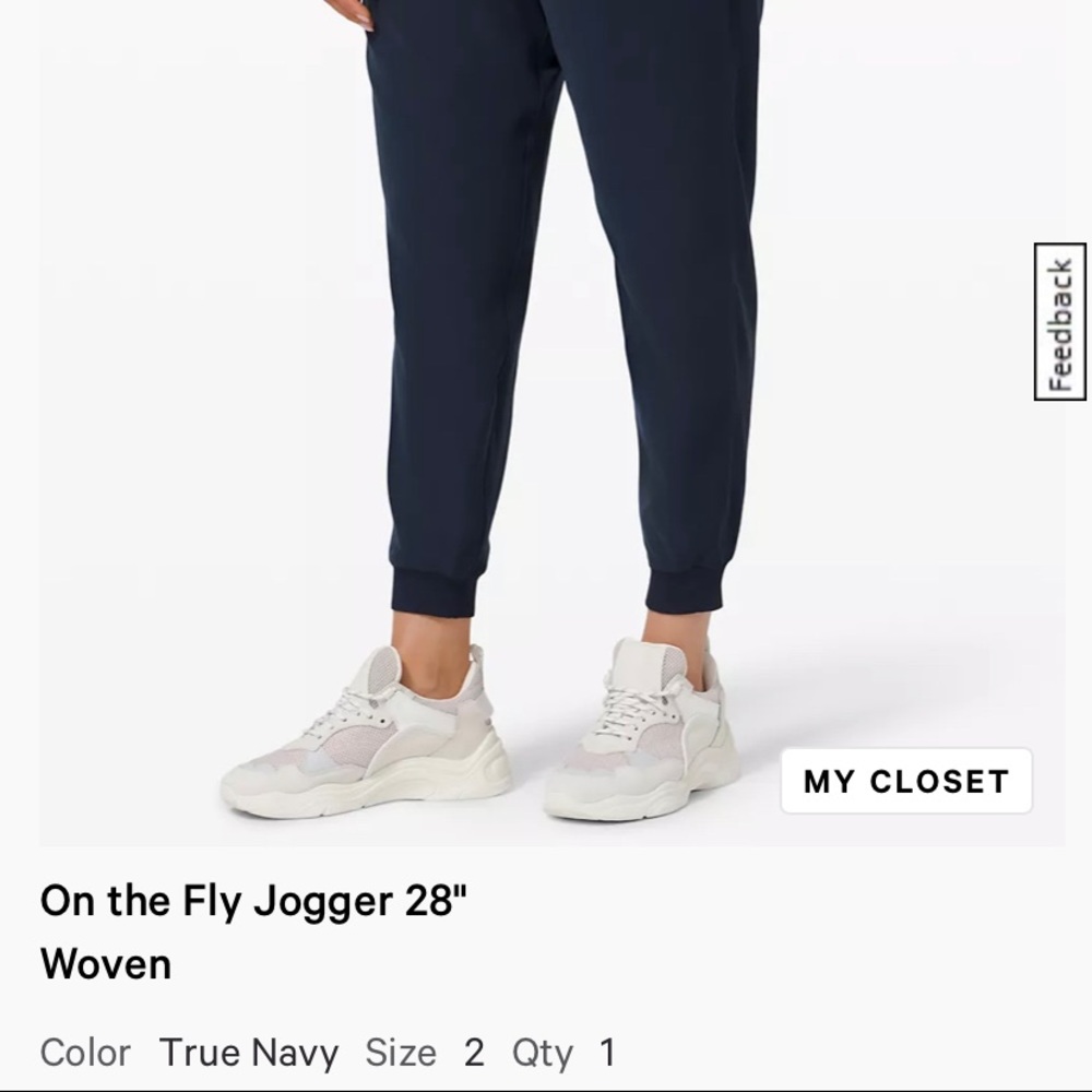 Lululemon on the fly jogger size 2 NWT